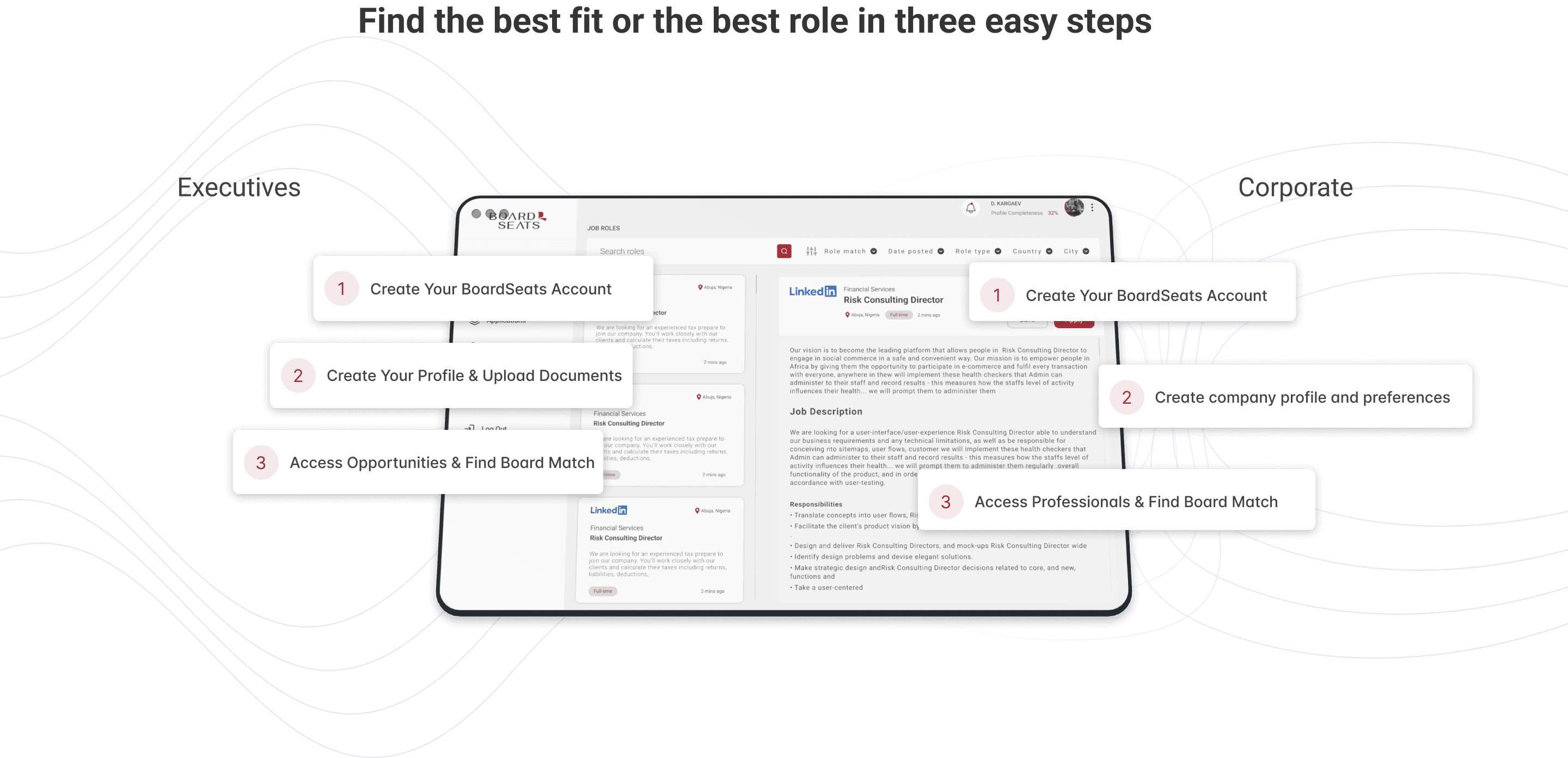 Find the best fit or the best role in three easy steps